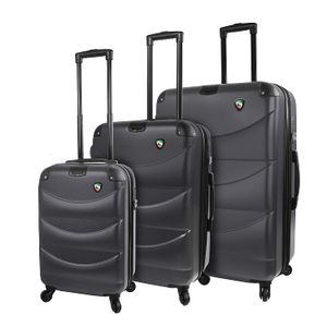Mia Toro Italia Cadeo - Juego de equipaje para spinner (3 piezas), color negro