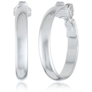 Anne Klein "Classics Silver-tone Clip arete de aro