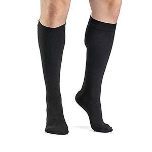 Sigvaris para hombre acceso 920 Closed-Toe pantorrilla alta compresión médica 30 – 40 mmHg, 923CXLM99, Negro, 1, 1