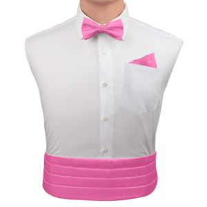 Epoint Men's Fashion Multicolored Silk Solid Cummerbund for Mens Gift Bow Tie Set