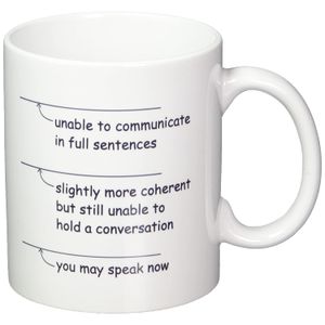 Taza de café divertida con texto en inglés "You May Speak Now 11oz"