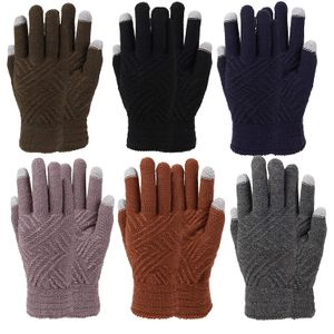 Guante de forro polar para hombre con tecnología de pantalla táctil, acrílico, 6 pares