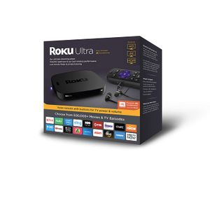 Roku Ultra HD/4K/HDR reproducción en línea, reproductor de audio, video, con control de voz, localizador remoto y USBAhora incluye auriculares JBL Pre