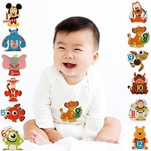 Pegatinas para el ombligo de Disney Baby Boys, varios personajes, diseño de hitos de Navidad, 12 unidades, 0.0-39.4 ft