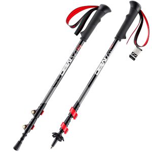 carbofox Fibra de Carbono Bastones de trekking para senderismo y Walking – Ultralight – Par – Resistente Y Ajustable con mecanismo de Quick Lock exter