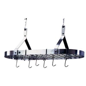 Enclume Premier contemporáneo de techo Pot Rack, acero inoxidable