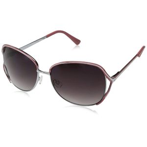 Laundry by Shelli Segal Ls151 Slvcr - Gafas de sol polarizadas para mujer, 2.559 in, color crema plateado