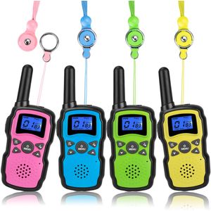 Wishouse Walkie Talkies para niños 4 paquetes, radio de dos vías para adultos de largo alcance, juguetes de camping al aire libre, regalo de cumpleaño
