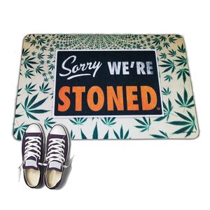 Felpudo de alta algodón con texto "Sorry We're Stoned"