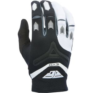 FLY Racing Unisex-Adult EVA Guantes (Negro/Blanco, Juventud Tamaño Grande)