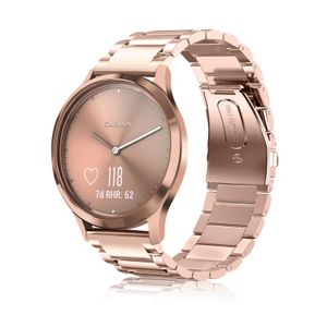 Banda Fintie para Garmin Vivoactive 3 Music/Vívomove HR/Forerunner 245 / Forerunner 645 Music, 0.787 in de liberación rápida de acero inoxidable, corr