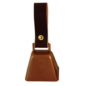 Campana de vaca con correa de piel diseño de perro collar campana