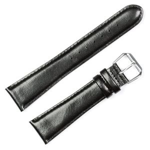 Piel suave Watchband Black 8 mm Watch Band – por DeBeer