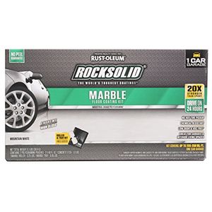 RustOleum 306321 RockSolid  Juego de revestimiento para piso de garaje de mármol Mountain White