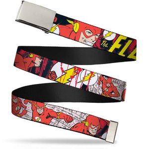 Velocidad de DC Comics Superhero Retro del flash Web Cinturón, Multicolor