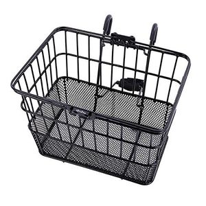 Ohuhu - Cesta para bicicleta con soporte y parte inferior de malla