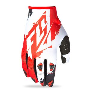 FLY Racing Unisex-Adult Kinetic Guantes (Rojo/Blanco, Talla 5/Youth Medium)