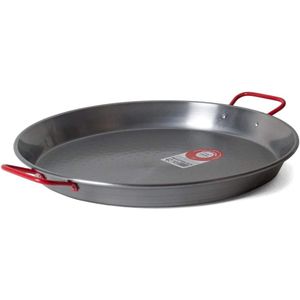 La Paella - Sartén de acero al carbono, Casual, 16 - pulgadas, Plateado