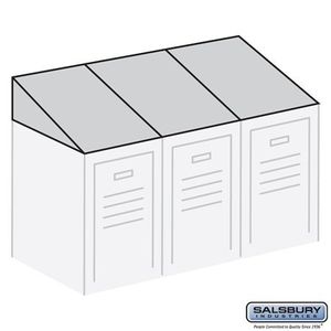 Salsbury Industrias 77768 GY Sloping capucha para portátiles de hasta 15 pulgadas de ancho y 18-Inch Deep metal taquillas, Gray
