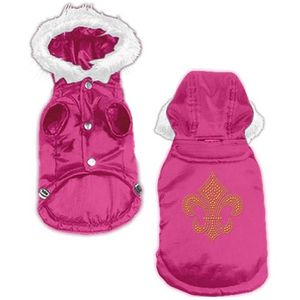Productos Mirage Pet Doble vidrio Con Negro Y Brillante Rosa Spikes perro Cuello, color blanco, talla 16