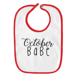 De octubre de Babe parodia Infant bebé babero, talla única , Cherry Red