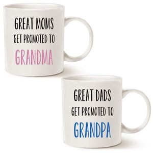 Taza de café divertida para abuelos, regalo de Navidad, para mamá/papá, se promueve a GRANDMA/GRANDPA! - El mejor regalo de cumpleaños para abuelo de