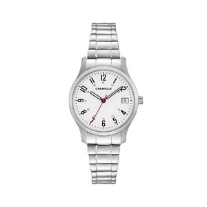 Caravelle 43 M119 Womens Plata Acero Inoxidable Blanco y Negro Dial de reloj de cuarzo