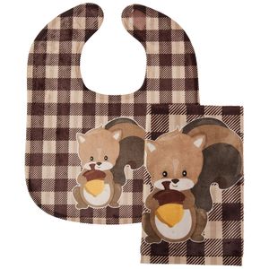 Caroline Ardilla tesoros del bebé babero & Juego De Paños para bebés, multicolor, large
