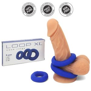 Lynk Pleasure - Anillo de silicona extra grueso para hombre, color azul
