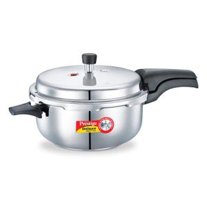 Prestige 5L Alpha Base de Inducción de Deluxe acero inoxidable Deep Presión Pan, 5.0-liter