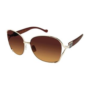 Jessica Simpson de oro/marrón j5254-gld Womans Oversized anteojos de sol