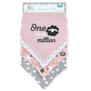 Cribmates Cribmates Bandana baberos 4 unidades, rosa, talla única