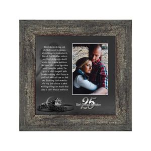 Plata Hilos Unbroken, personalizable, 25th Anniversary marco para fotos, 10 x 10 6778