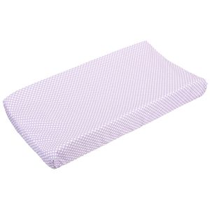 Dulce patata Fiona cambiador, diseño de lunares, color morado y blanco