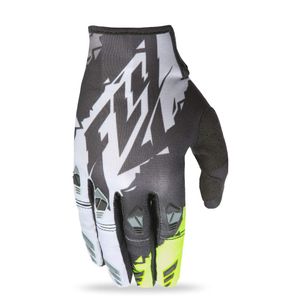 FLY Racing Unisex-Adult Kinetic Guantes (Negro/Reflectante, talla 3/Youth X-Small)