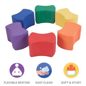 SoftScape - Taburete modular para niños (6 piezas), varios colores