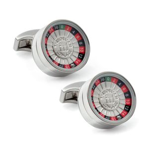 Tateossian Gemelos de acero inoxidable Spinning Rueda de la ruleta