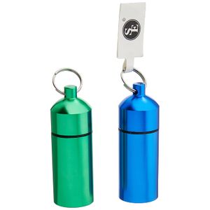 SE PH21-48-12 Waterproof Aluminum ID Holders with Key Rings (12-Pack)