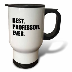3dRose inspirationzstore Tipografía – La mejor profesor nunca, regalo para inspiradoras College University lecturers – Taza de viaje, Blanco