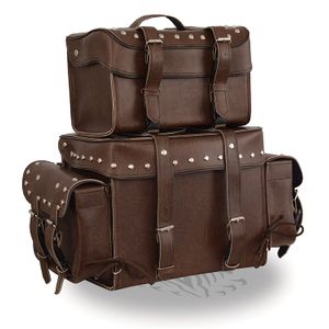 Milwaukee Rendimiento mp8127rt Retro Touring Pack de PVC con Z, 2 pieza (18 x 16 x 9), color café