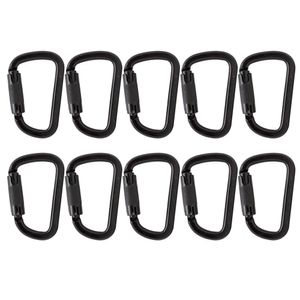 Fusion Climb Tacoma Acero Auto de alta resistencia de bloqueo Modificado D-Shaped Mosquetón 10-pack