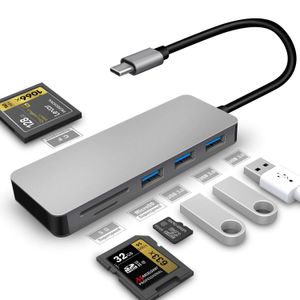USB C Hub, CF/SD/TF lector de tarjetas, adaptador multipuerto tipo C (Thunderbolt 3 puerto) para MacBook Air 2018, MacBook Pro 2016-2018, Chromebook,