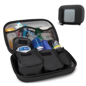 Kit de bolsa de viaje de aseo Organizador con personalizable bolsillos de almacenamiento y funda protectora Carcasa rígida por USA Gear – perfecto par