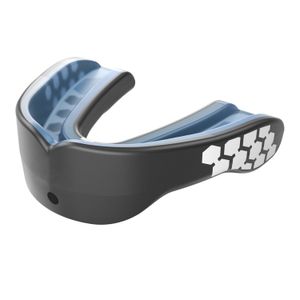 Shock Doctor Gel Max Power - Protector bucal deportivo para fútbol, lacrosse, baloncesto, boxeo, MMA, jiu jitsu, incluye correa desmontable para casco
