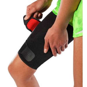 Ajustable Muslo Brace Apoyo, cuádriceps Apoyo y muslo Wraps para hombres y mujeres. Unisex transpirable neopreno antideslizante Velcro Hamstring la ma