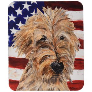 Tesoros de la Caroline Goldendoodle EE. UU. Bandera Americana Mouse Pad/Pad/Salvamanteles caliente (sc9521mp)
