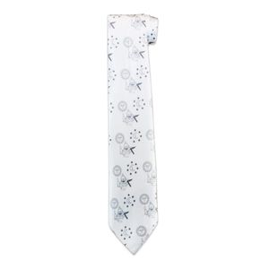 Intercambio Plaza y brújula Paleta Maul Cráneo y Crossbones color blanco corbata de seda para la Freemason masónico