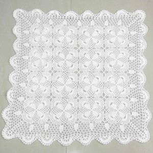 kilofly - Manteles individuales hechos a mano de algodón de ganchillo con encaje, cuadrados, Algodón, 27 pulgadas
