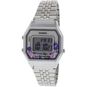 Casio la680wa-4 °C Mujer Vintage Floral Dial alarma cronógrafo reloj Digital