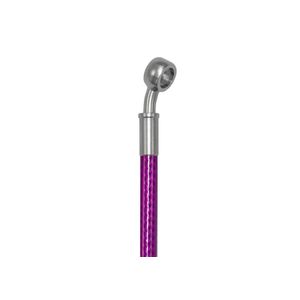 Pro Braking PBF4708-TPU-SIL - Línea de freno trenzado frontal (manguera morada transparente y banjos inoxidables)